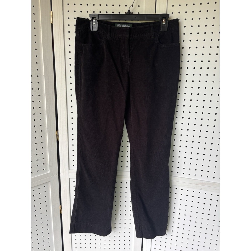 Brooks Brothers Country Club Black Stretch Women's Corduroy Pants Size 6